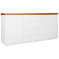 SIDEBOARD  in 180/81/40 cm  - Eichefarben/Weiß, MODERN, Holz/Holzwerkstoff (180/81/40cm) - Carryhome