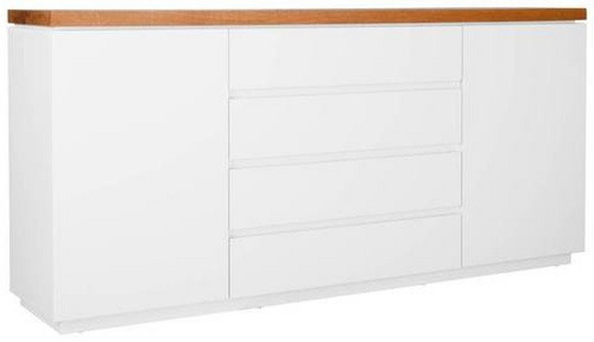 SIDEBOARD  in 180/81/40 cm  - Eichefarben/Weiß, MODERN, Holz/Holzwerkstoff (180/81/40cm) - Carryhome