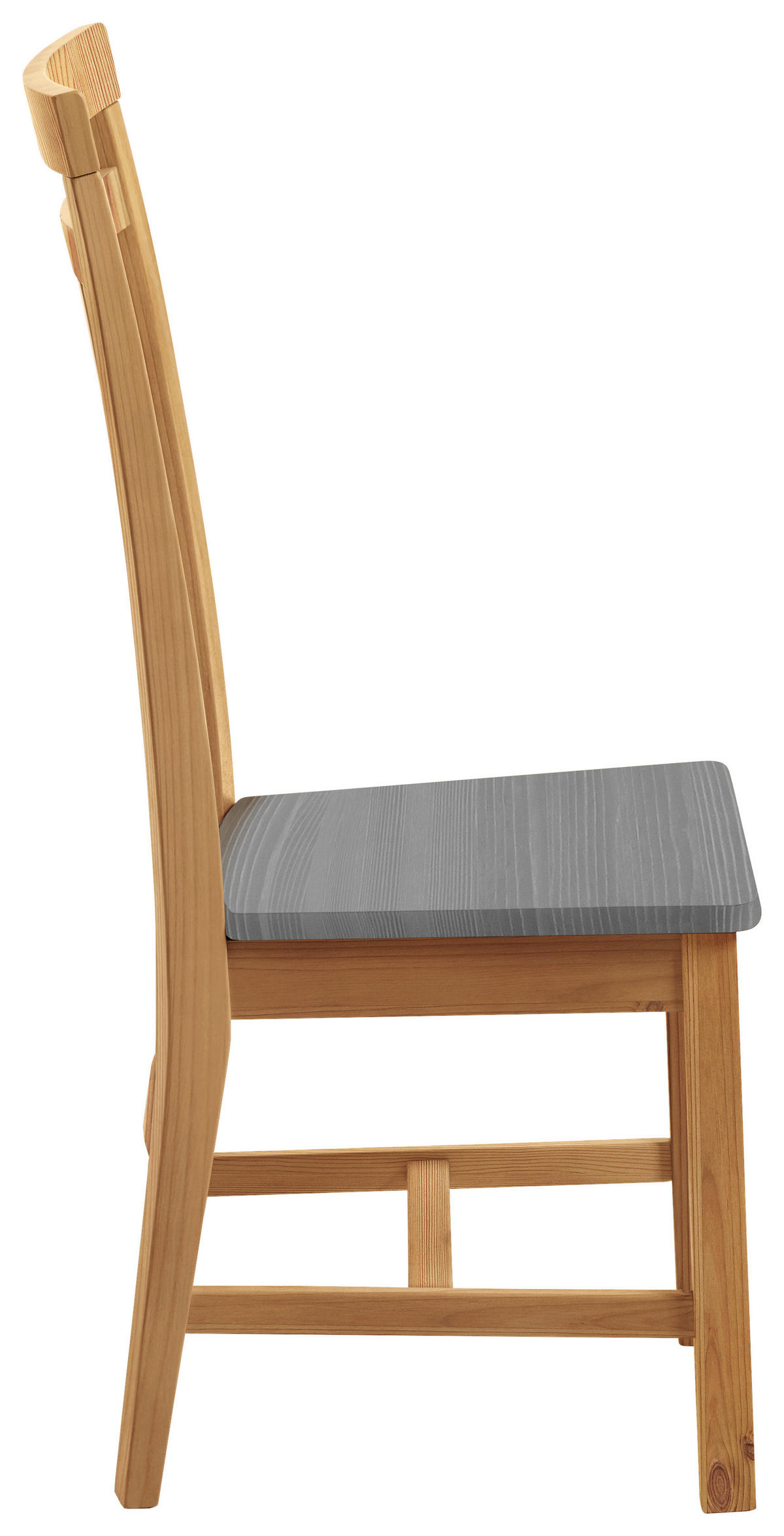 STUHL Grau, Laugenfarbig Kiefer massiv  - Laugenfarbig/Grau, ROMANTIK / LANDHAUS, Holz (46/103/48cm) - Boxxx