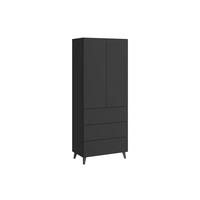HIGHBOARD  70/170/39 cm 3 Schublade(n)  - Schwarz, Design, Holzwerkstoff/Kunststoff (70/170/39cm) - P & B