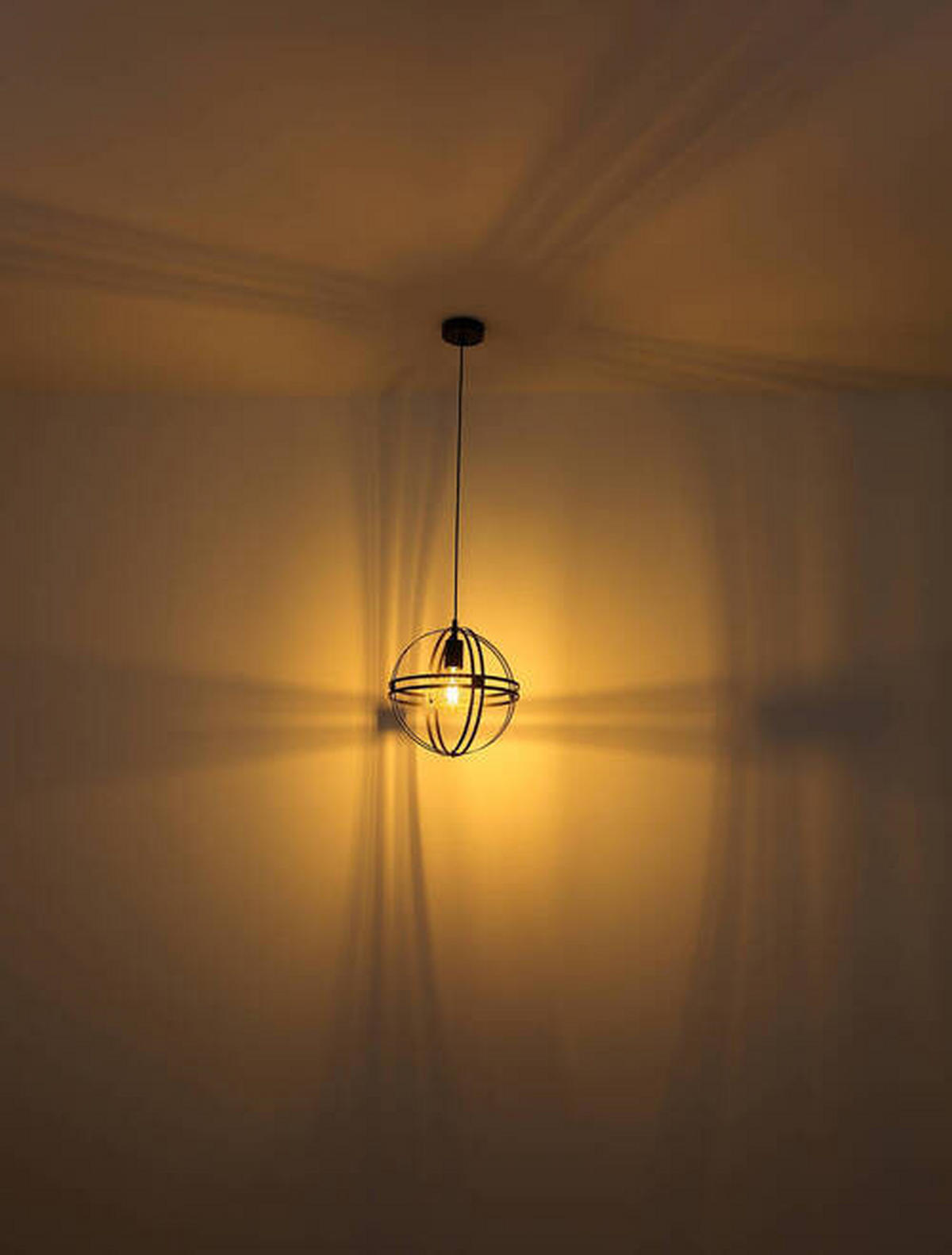 VISEČA SVETILKA        40/120 cm      E27 - črna, Design, kovina (40/120cm) - Globo