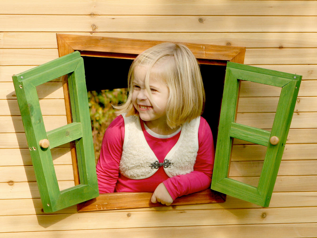 SPIELHAUS 220/174/193 cm SPIELHAUS LISA  - Braun/Weiß, Basics, Holz (220/174/193cm) - Ambia Garden