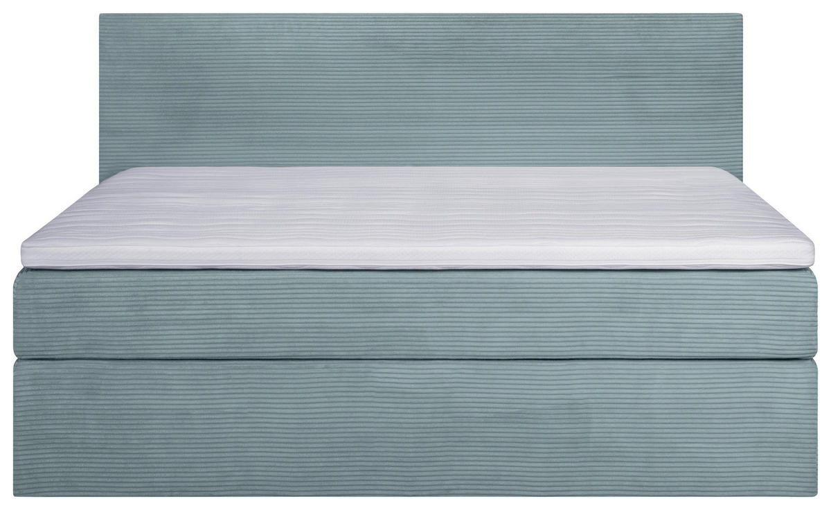BOXSPRINGBETT 180/200 cm  in Mintgrün  - Schwarz/Mintgrün, KONVENTIONELL, Holz/Textil (180/200cm) - Boxxx