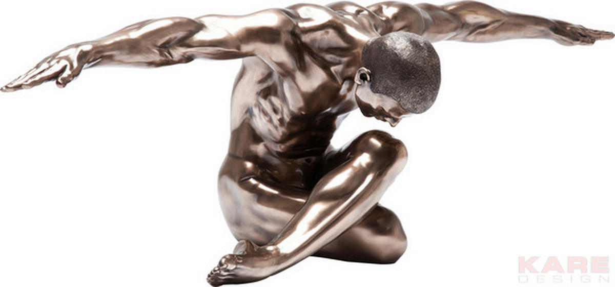SKULPTUR - Bronzefarben, Design, Kunststoff/Metall (137/40/47cm) - Kare-Design