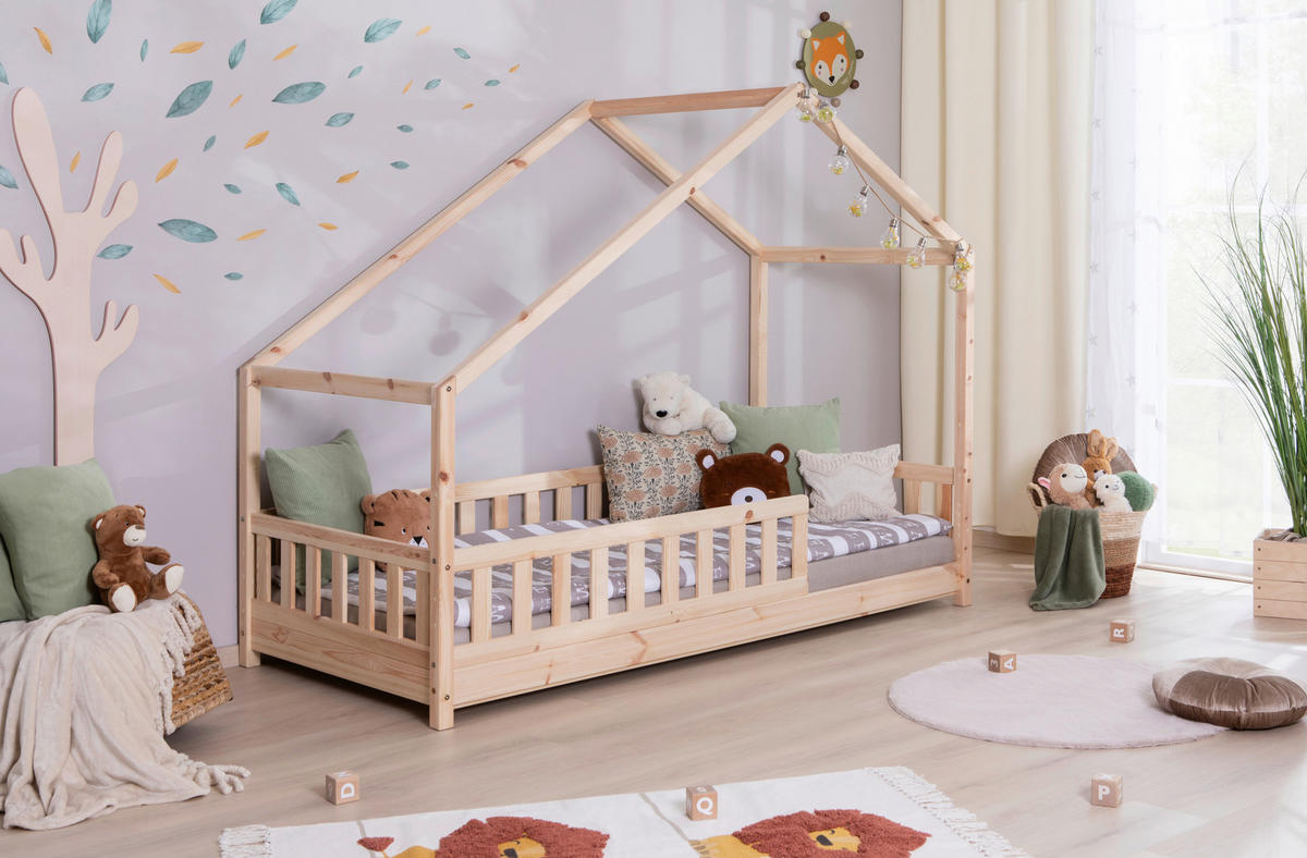 HAUSBETT 100/200 cm Naturfarben  - Naturfarben, Modern, Holz (100/200cm) - MID.YOU