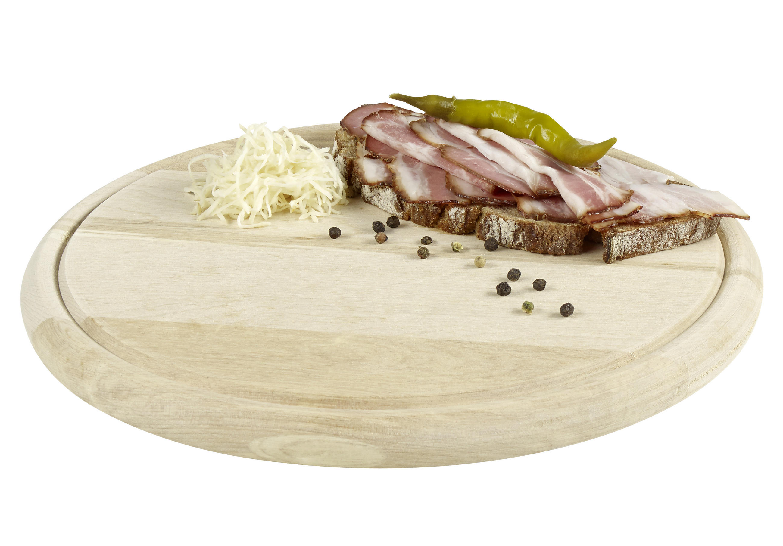 TOCĂTOR SERVIRE GUSTĂRI - culoare natur, Lifestyle, lemn (25/1,5cm) - Homeware