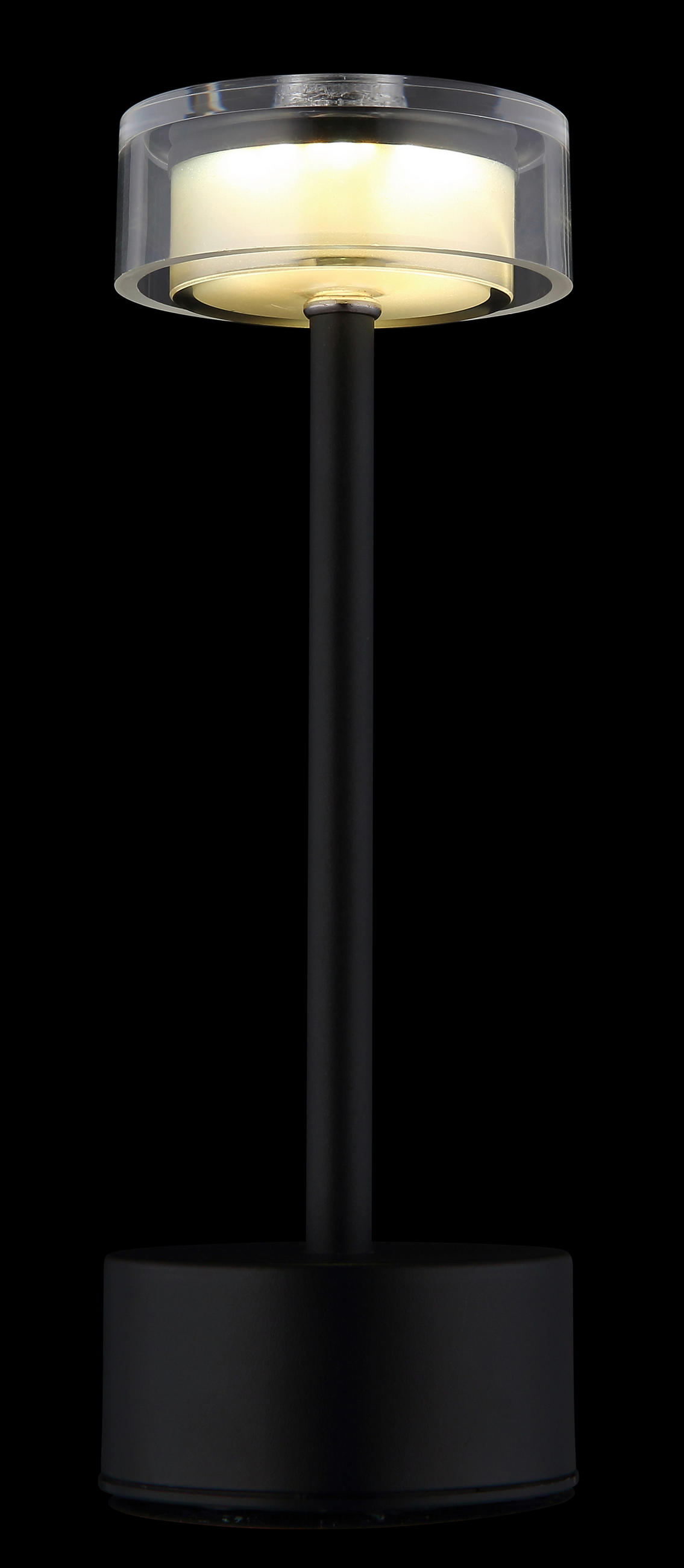 AKKU-TISCHLEUCHTE SHIRA 8/23,5 cm  - Klar/Opal, Design, Kunststoff/Metall (8/23,5cm) - Globo