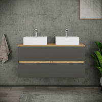 BADEZIMMER 3-teilig  in 111 cm  - Honigeiche/Anthrazit, Trend, Keramik/Holzwerkstoff (111cm) - MID.YOU