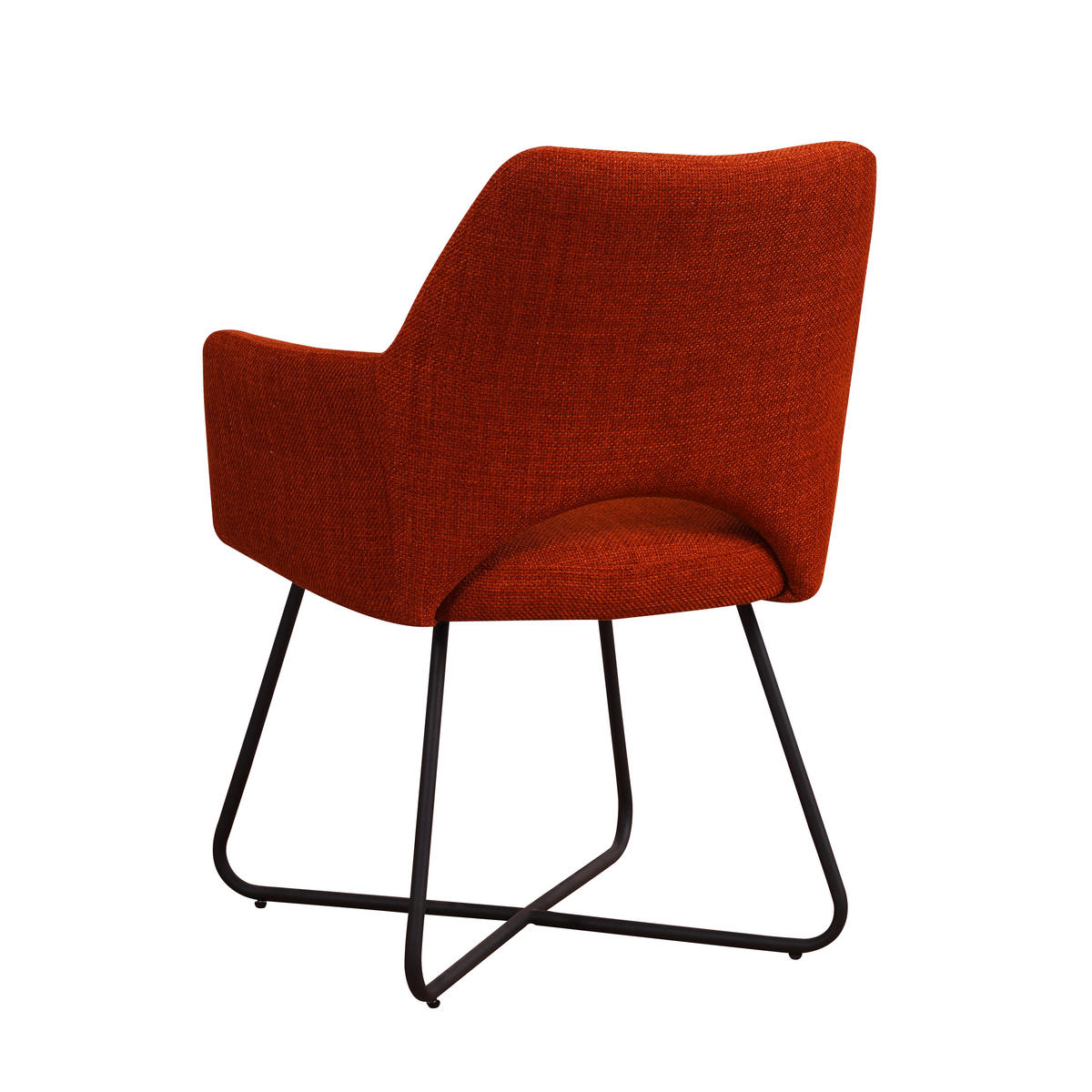 ŽIDLE S PODRUČKAMI, tkaná látka, oranžová - oranžová/černá, Moderní, kov/textil (60/88/63,5cm) - MID.YOU
