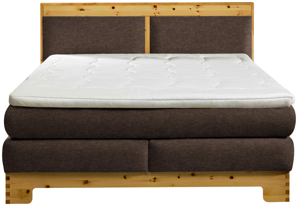 BOXSPRINGBETT 160/200 cm  in Braun  - Braun, Natur, Holz/Textil (160/200cm) - Linea Natura