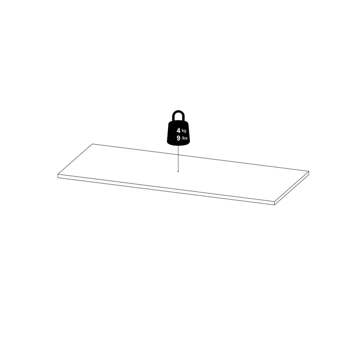 EINLEGEBODEN 95,5/1,5/40 cm   - Weiß, MODERN, Holzwerkstoff/Metall (95,5/1,5/40cm) - MID.YOU