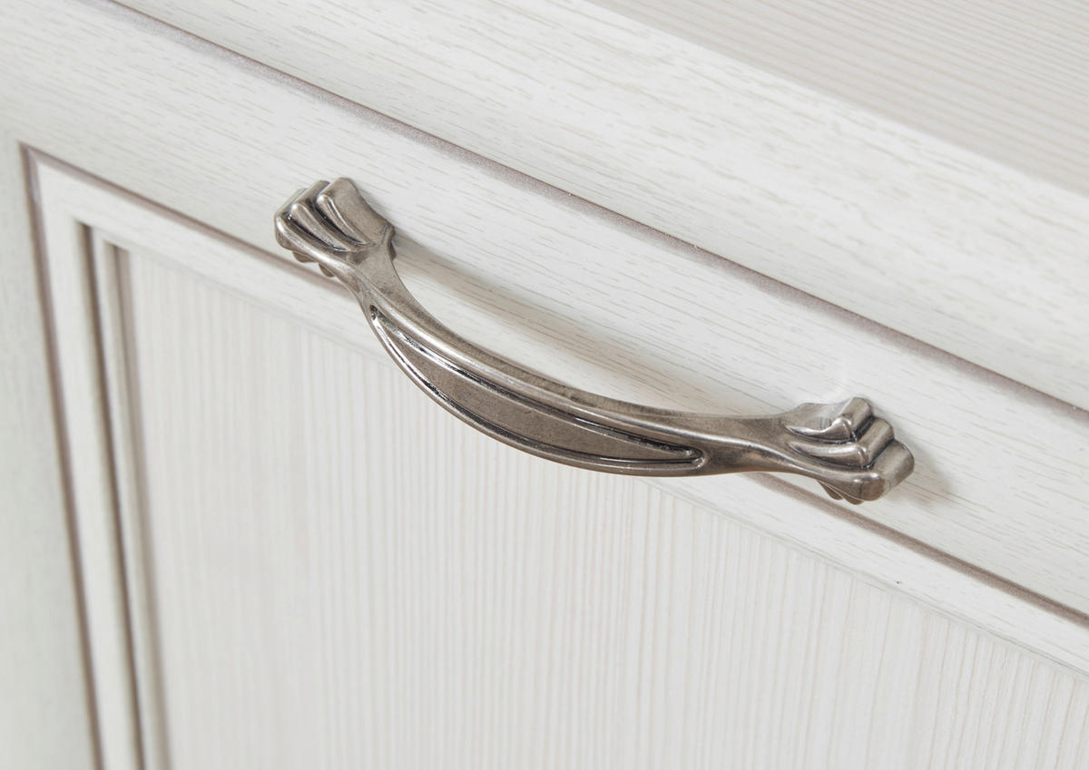 LAVICA DO PREDSIENE, 84/51/37 cm - biela/strieborná, Lifestyle, kov/kompozitné drevo (84/51/37cm) - Xora