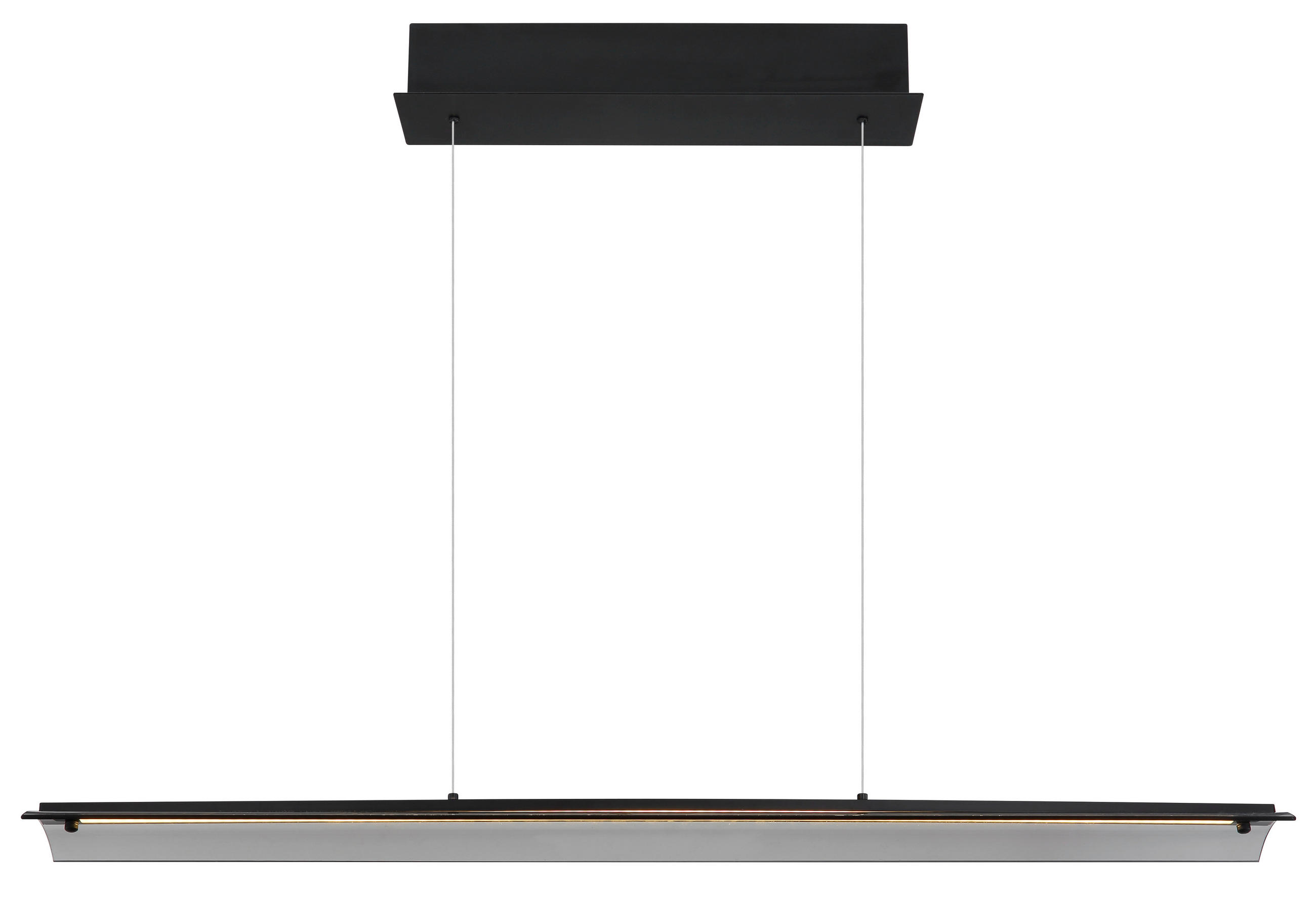 LED-HÄNGELEUCHTE 100/12/150 cm    - Schwarz/Grau, Design, Glas/Metall (100/12/150cm) - Globo