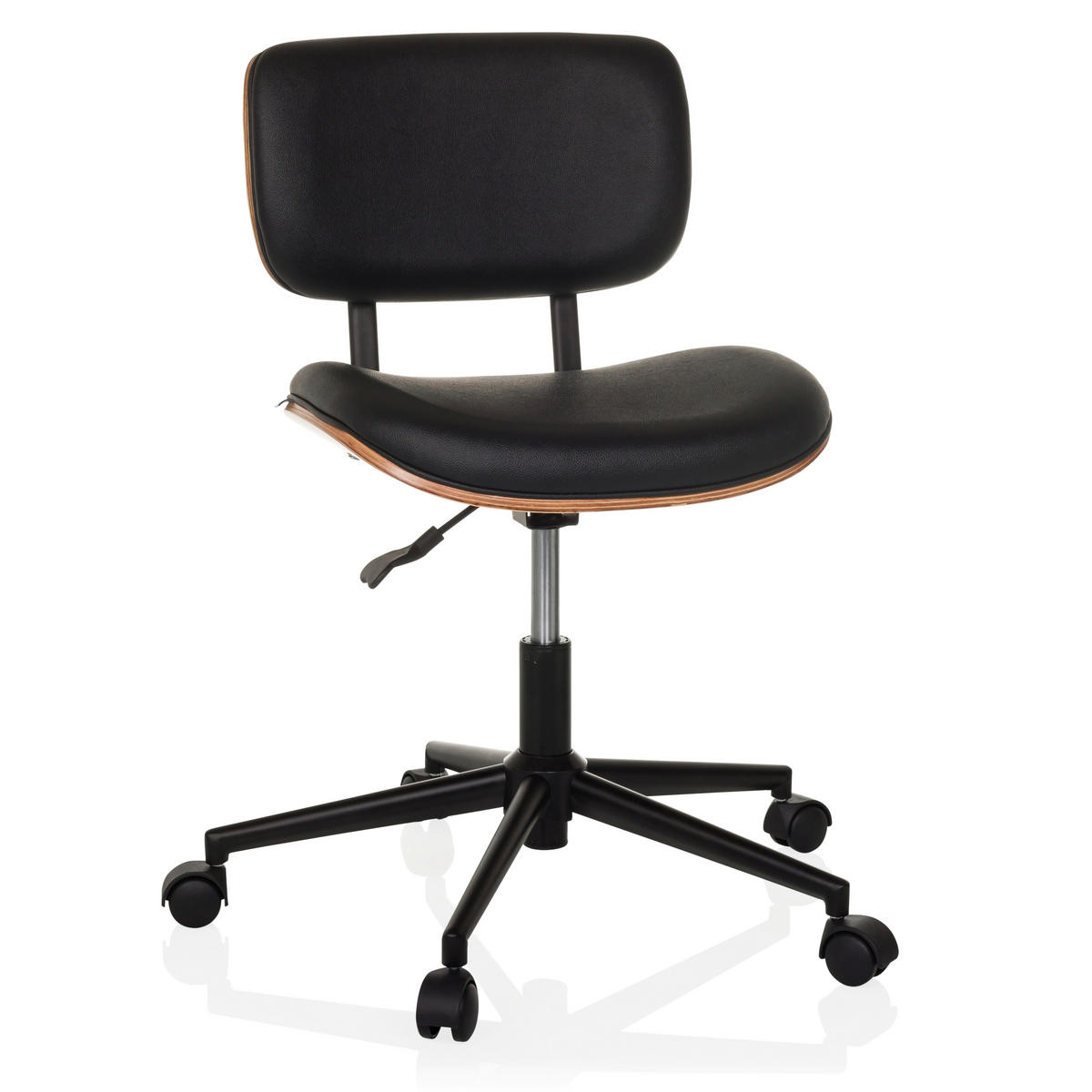 DREHSTUHL Schwarz  - Schwarz, MODERN, Leder/Kunststoff (59/73-83/59cm) - MID.YOU