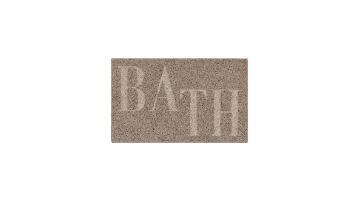 BADEMATTE Braun 80/50/2 cm  - Braun, Basics, Kunststoff/Textil (80/50/2cm) - Esposa