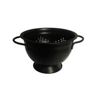 KÜCHENSIEB  - Schwarz, Basics, Metall (26/17cm) - Homeware Profession.