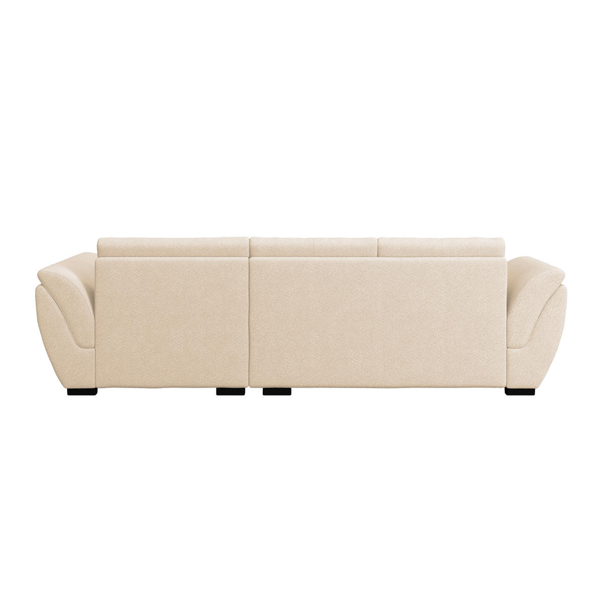 ECKSOFA Beige  - Beige/Schwarz, Konventionell, Textil (278/187cm) - MID.YOU
