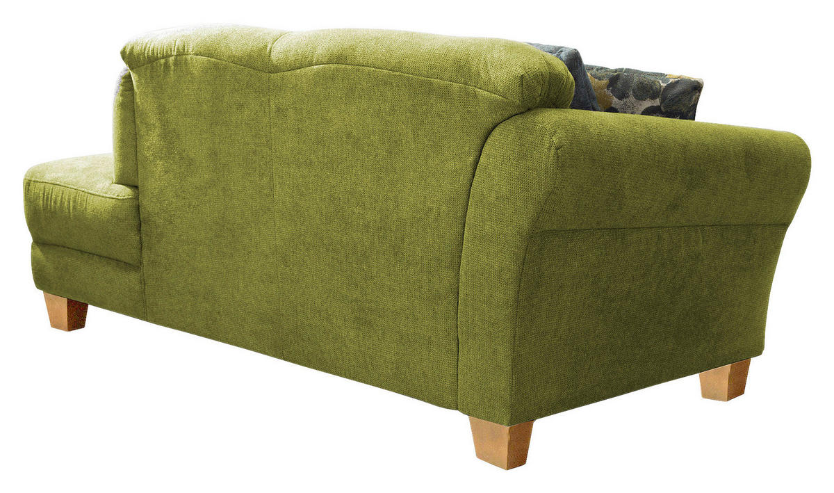 RÉCAMIERE in Flachgewebe Grün  - Naturfarben/Grün, Konventionell, Holz/Textil (194/84/91cm) - Sit & More