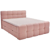 BOXBETT 180/200 cm  in Rosa  - Schwarz/Rosa, Design, Holz/Kunststoff (180/200cm) - Moderano