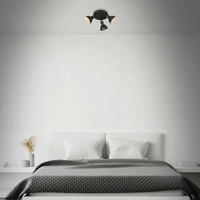 BODOVÉ LED SVĚTLO, E14, 19/11 cm  - černá, Design, kov (19/11cm)