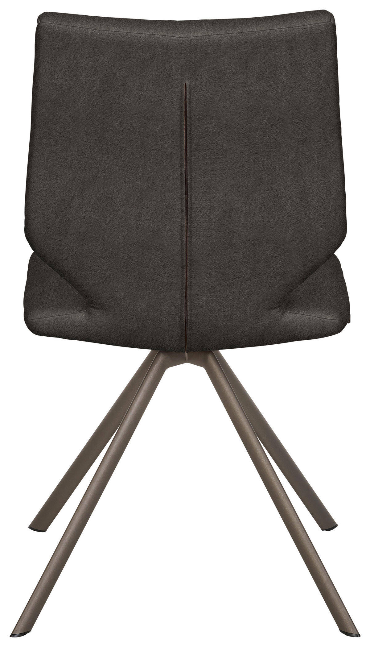 STUHL  Lederauswahl, Stoffauswahl, Typenauswahl Mikrofaser  - Graubraun/Braun, Design, Textil/Metall (50/92/63cm) - Venjakob