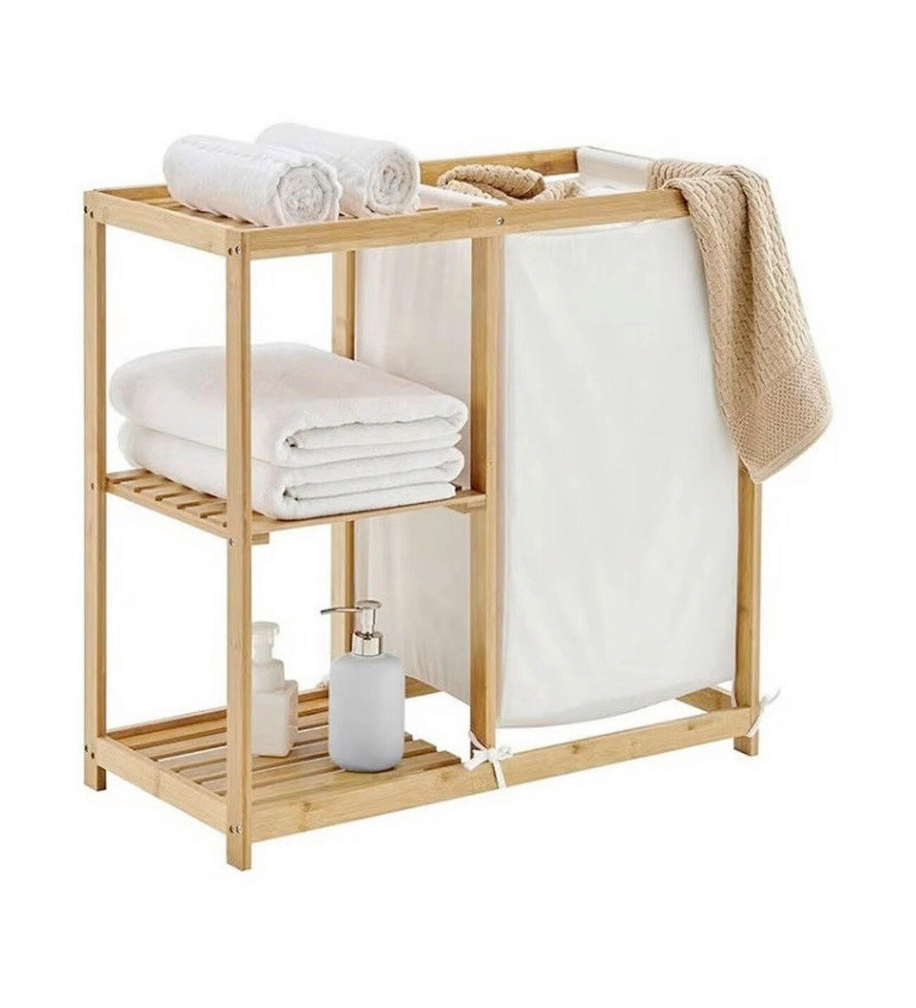 Mesa Living bambusov ormarić   - karamela, Basics, prirodni materijali (80/35/80cm)