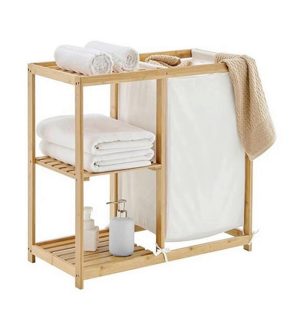 Mesa Living bambusov ormarić   - karamela, Basics, prirodni materijali (80/35/80cm)