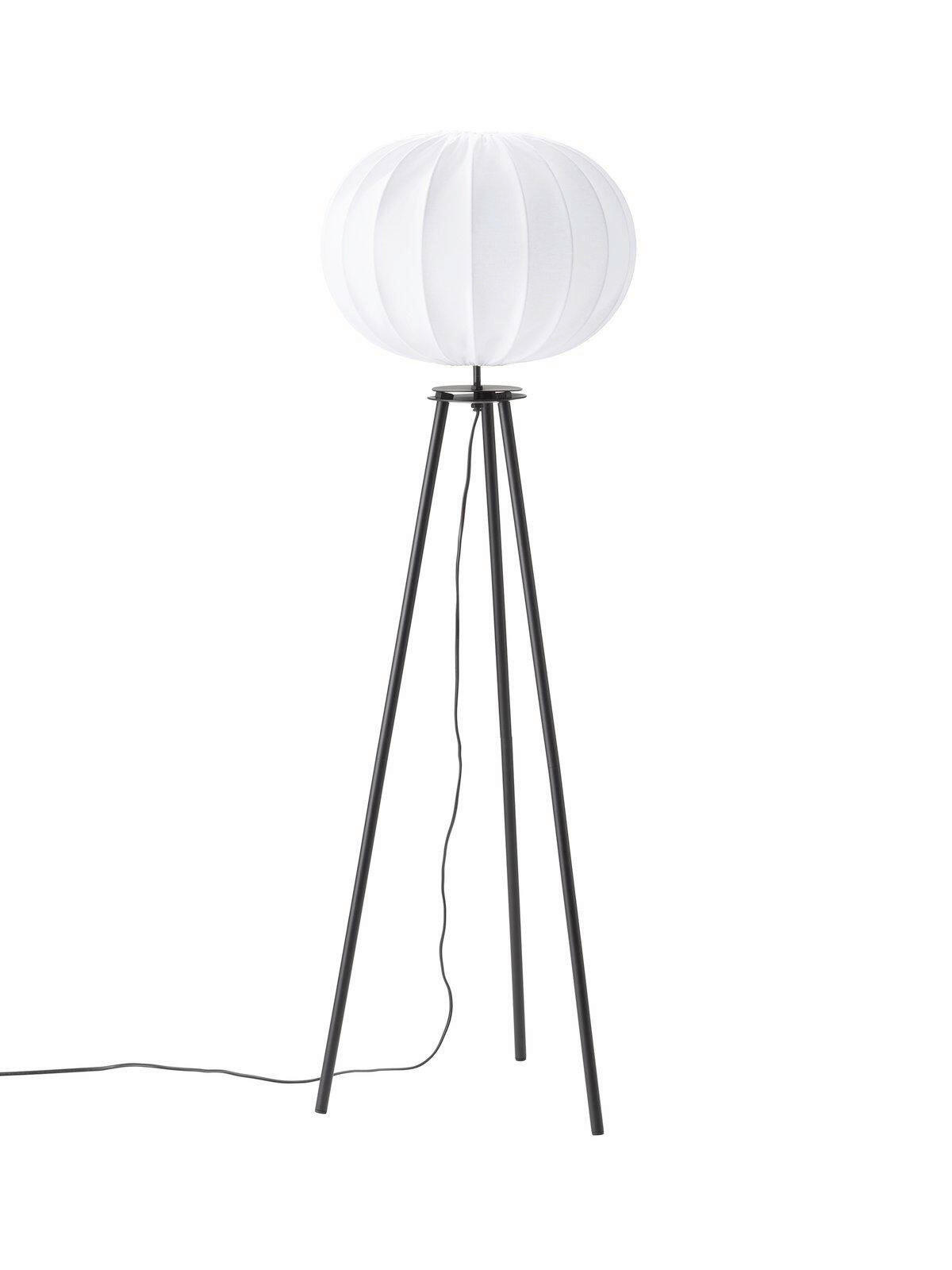 STEHLEUCHTE Base   - Schwarz/Weiß, LIFESTYLE, Textil/Metall (40/125/40cm) - PR Home