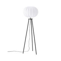 STEHLEUCHTE Base   - Schwarz/Weiß, LIFESTYLE, Textil/Metall (40/125/40cm) - PR Home