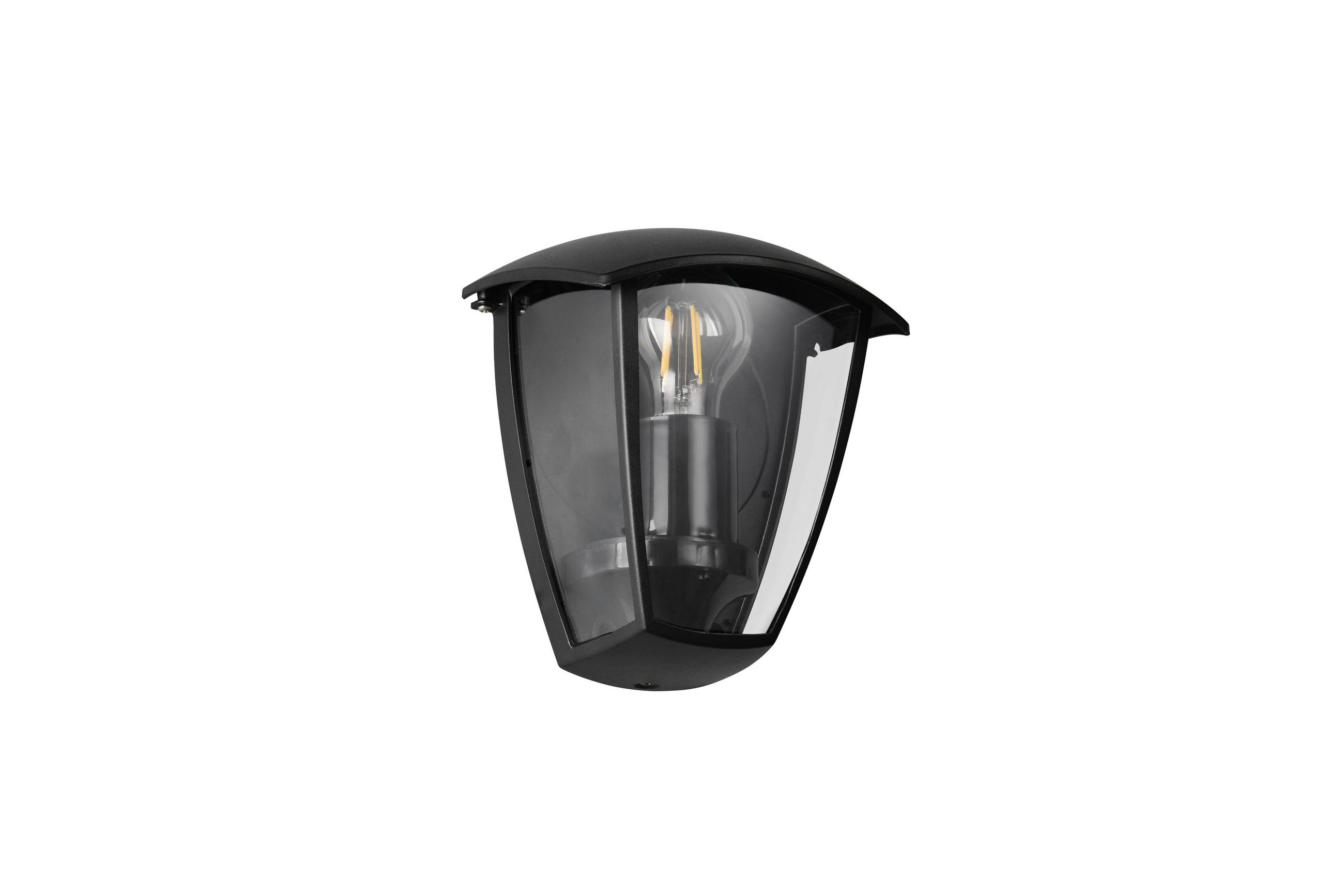 AUßENWANDLEUCHTE 18/13/20 cm   - Klar/Schwarz, KONVENTIONELL, Kunststoff/Metall (18/13/20cm) - Trio Leuchten