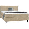 BOXSPRINGBETT 180/200 cm  in Beige  - Beige/Schwarz, Konventionell, Holz/Textil (180/200cm) - Voleo