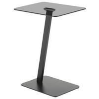 BEISTELLTISCH in Metall, Glas 40/30/55 cm  - Schwarz/Grau, Design, Glas/Metall (40/30/55cm) - Carryhome