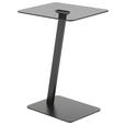 BEISTELLTISCH in Metall, Glas 40/30/55 cm  - Schwarz/Grau, Design, Glas/Metall (40/30/55cm) - Carryhome
