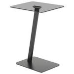 BEISTELLTISCH in Metall, Glas 40/30/55 cm  - Schwarz/Grau, Design, Glas/Metall (40/30/55cm) - Carryhome