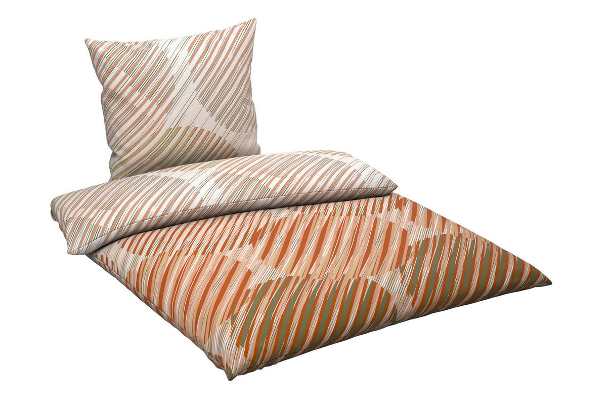 BETTWÄSCHE Renforcé 135/200 cm  - Orange, Textil (135/200cm) - Novel