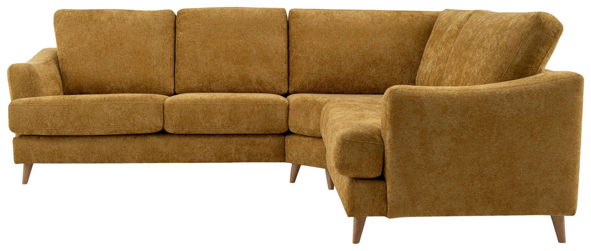 SOFFA i flatväv senapsgul  - senapsgul/naturfärgad, Klassisk, metall/trä (X/Xcm) - Welnova