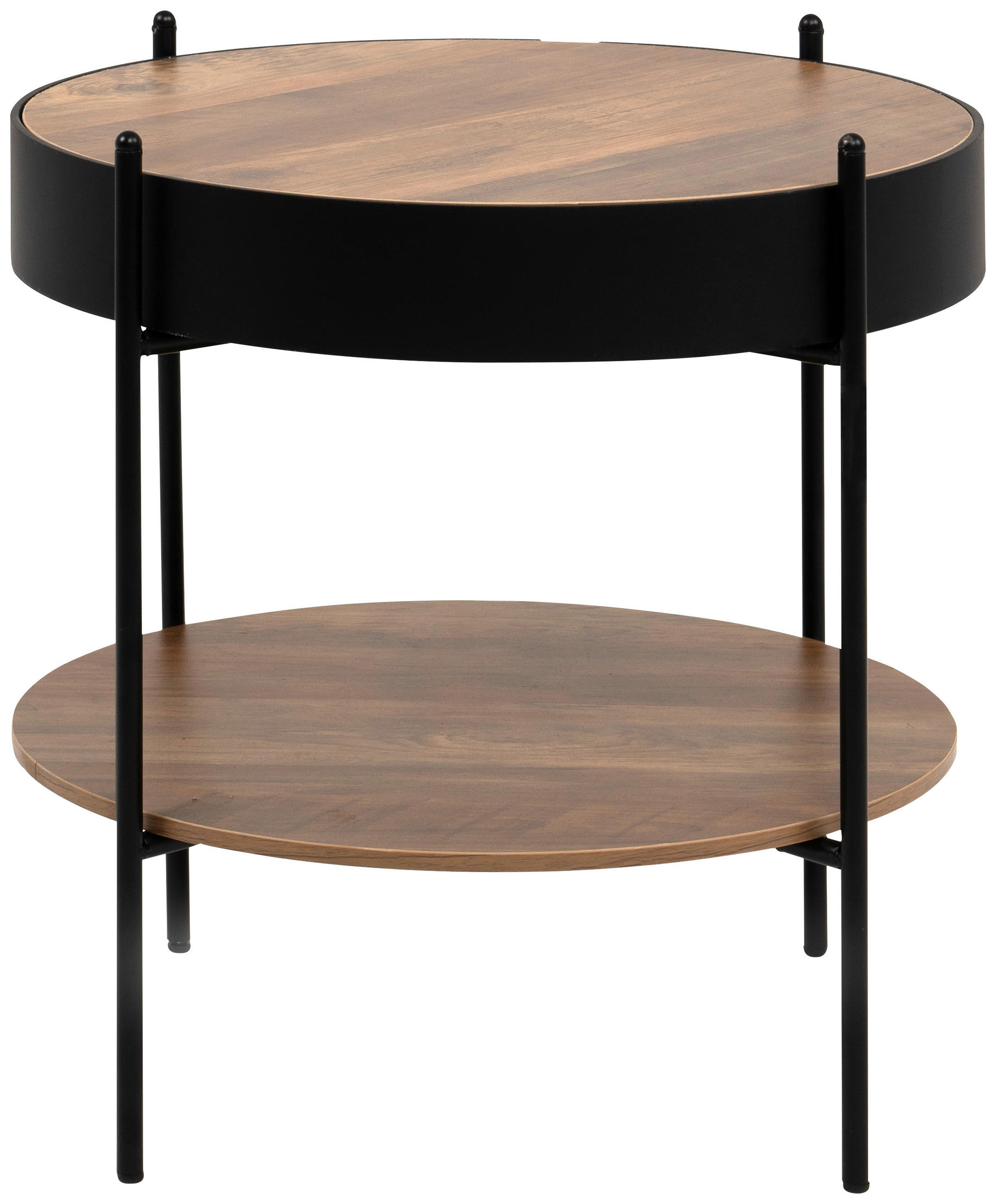 Beistelltisch Tromso 2 Dekor Nußbaum/Gestell Schwarz