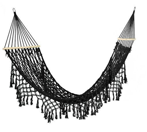 VISEĆA LEŽALJKA - crna, Osnovno, tekstil (100/200cm)