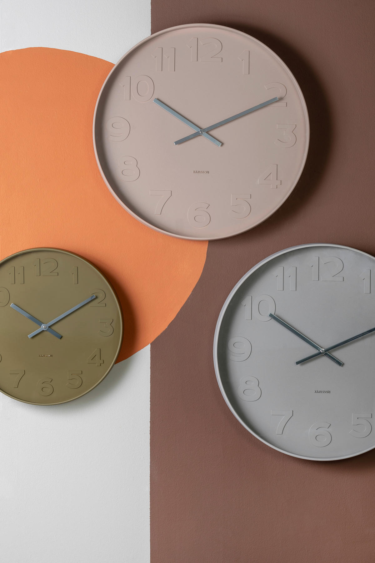 WANDUHR 37,5/37,5/6 cm   - Grün, Basics, Metall (37,5/37,5/6cm) - Karlsson