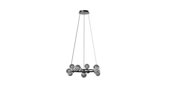 LED-HÄNGELEUCHTE Regulus 79,5/150 cm   - Schwarzbraun, Design, Glas/Metall (79,5/150cm) - Dieter Knoll