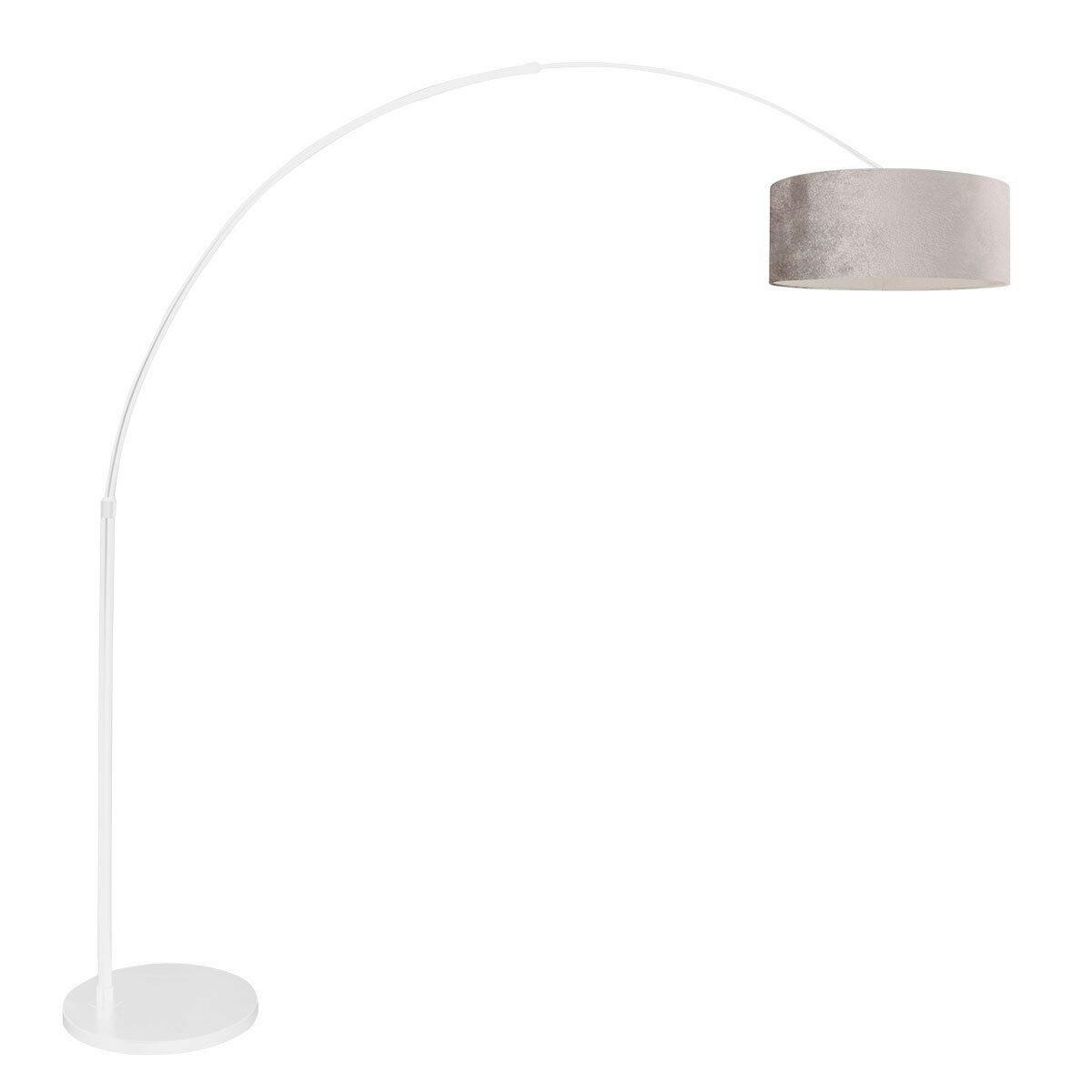 STEHLEUCHTE SPARKLED LIGHT 50/240/230 cm  - Taupe/Weiß, Trend, Leder/Metall (50/240/230cm)
