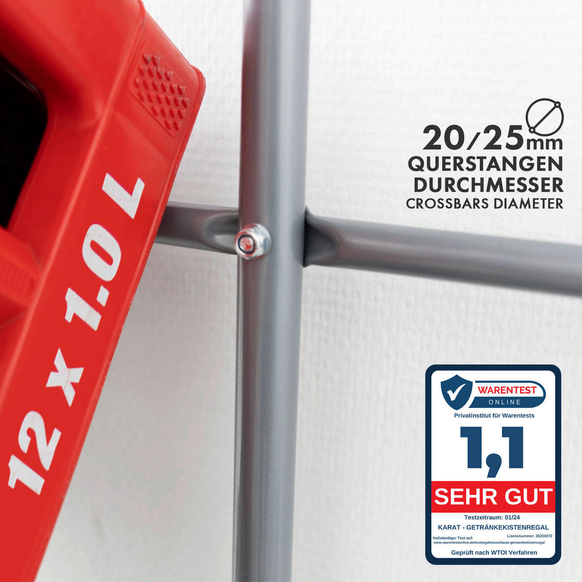 FLASCHENREGAL  - Silberfarben, Basics, Metall (96/115.5/32.5cm) - Floordirekt