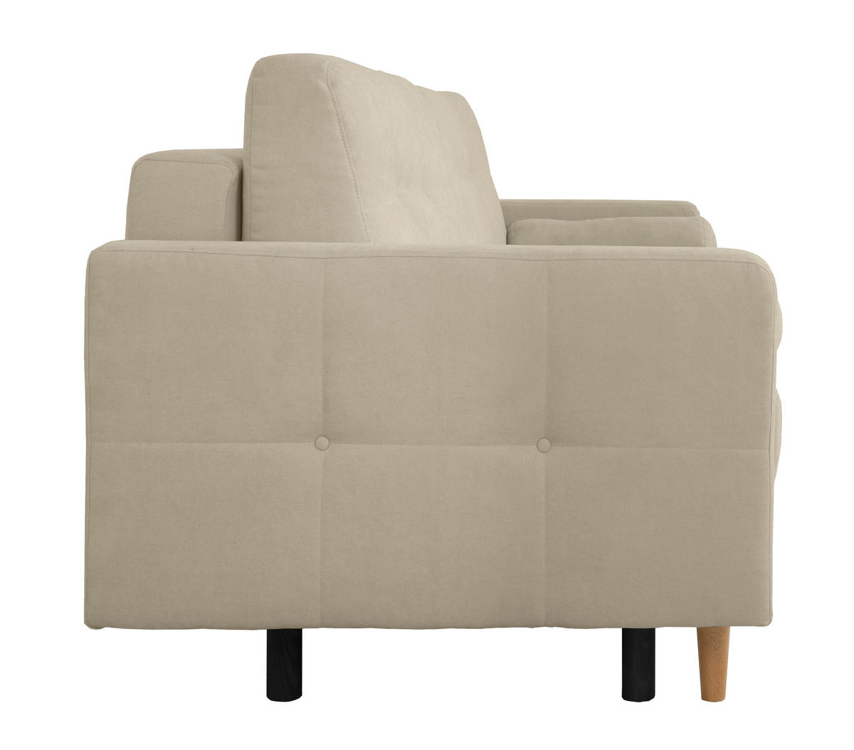 SCHLAFSOFA in Taupe  - Taupe/Buchefarben, Design, Holz/Textil (222/93/99cm) - MID.YOU