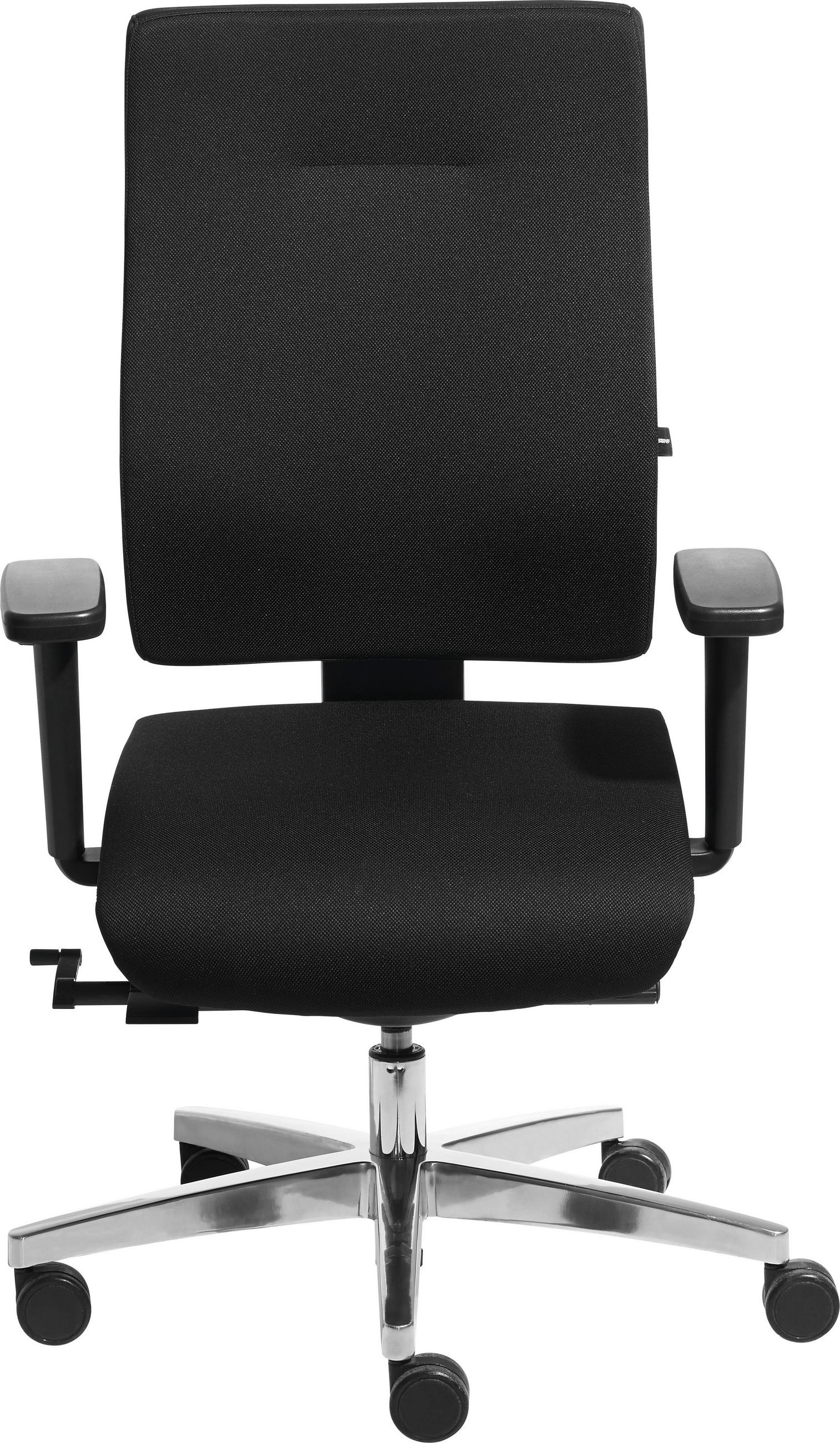DREHSTUHL Webstoff Schwarz, Alufarben  - Schwarz/Alufarben, Design, Kunststoff/Textil (50/106-122/46-51cm) - Topstar