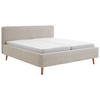 POLSTERBETT 140/200 cm  in Beige  - Eichefarben/Beige, Design, Holz/Textil (140/200cm) - Xora