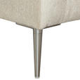 ECKSOFA Beige Chenille  - Beige/Silberfarben, KONVENTIONELL, Textil/Metall (284/143cm) - Carryhome