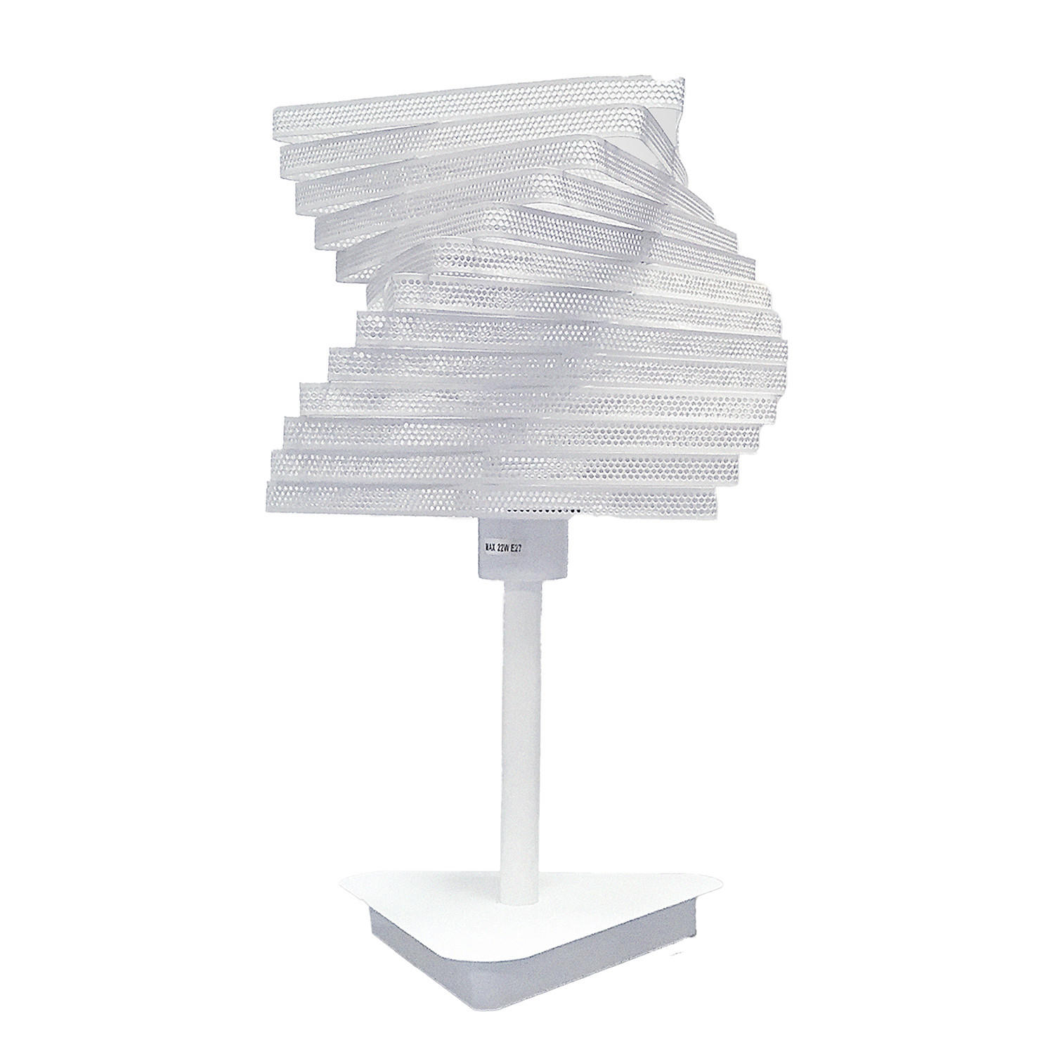 STOLNÍ LAMPA, E27, 25/40 cm  - bílá, Design, kov (25/40cm)
