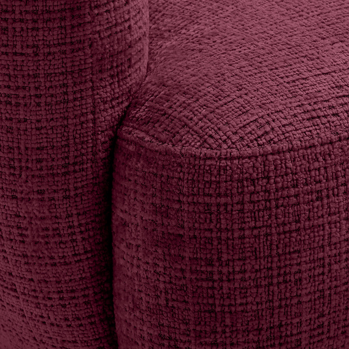 SCHLAFSOFA in Chenille Bordeaux  - Bordeaux/Schwarz, Konventionell, Textil/Metall (228/75/98cm) - Carryhome