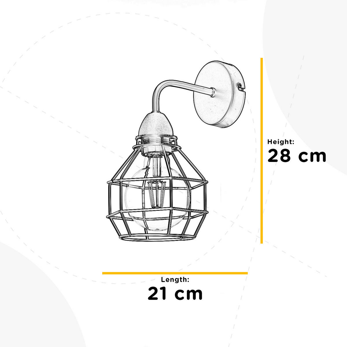 WANDLEUCHTE App 16/23 cm   - Schwarz, Basics, Metall (16/23cm)