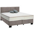 BOXSPRINGBETT 160/200 cm  in Braun  - Schwarz/Braun, Design, Kunststoff/Textil (160/200cm) - Hom`in